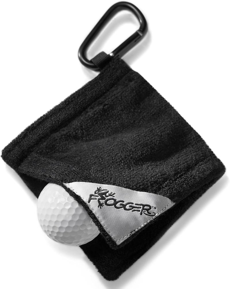 Frogger Golf Amphibian Ball Towel with D Clip - Portable Cleaner for Quick Access and Rapid Dirt Scrubbing - Image 1